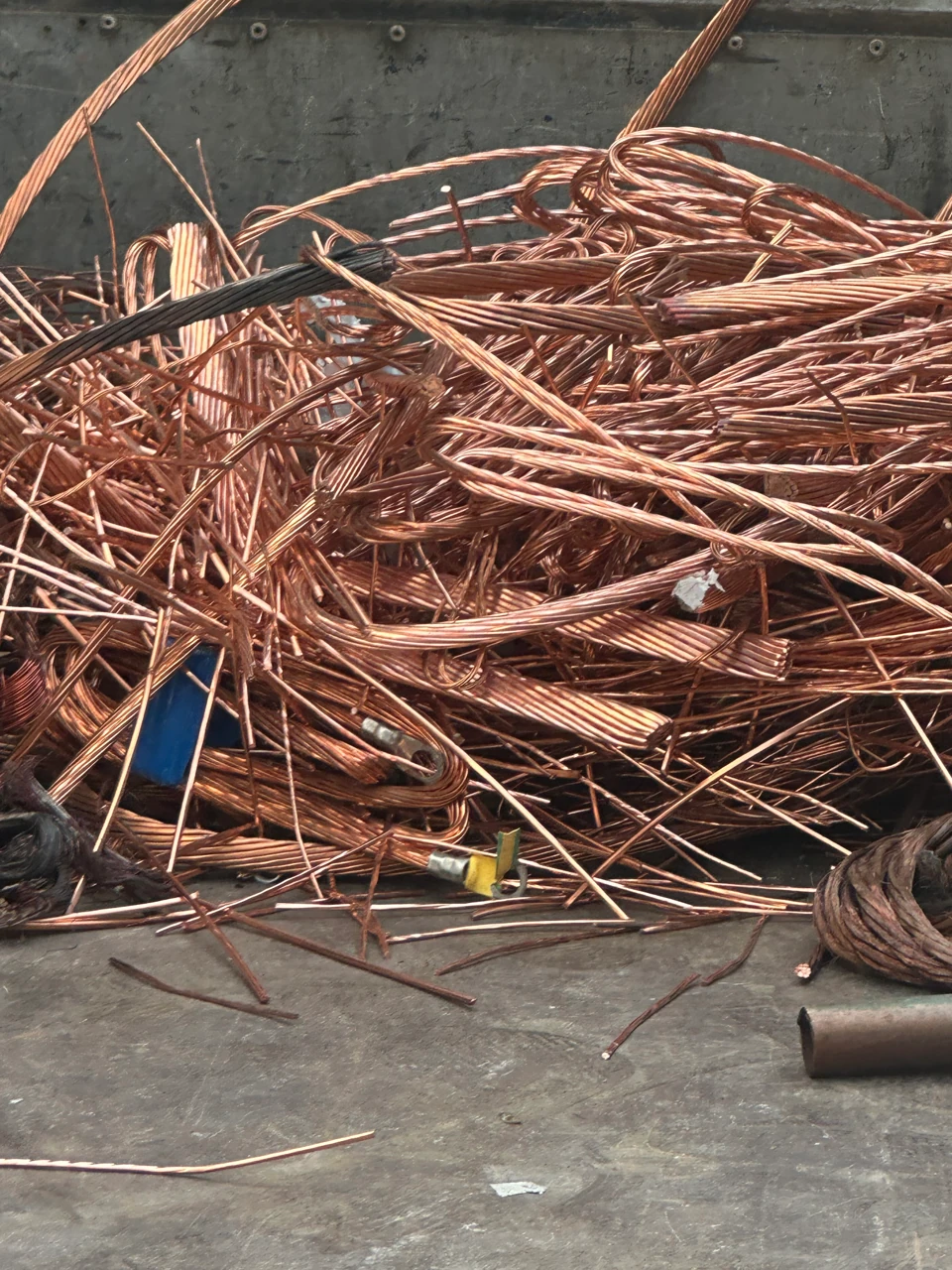 Client photograph of copper wire scrap
